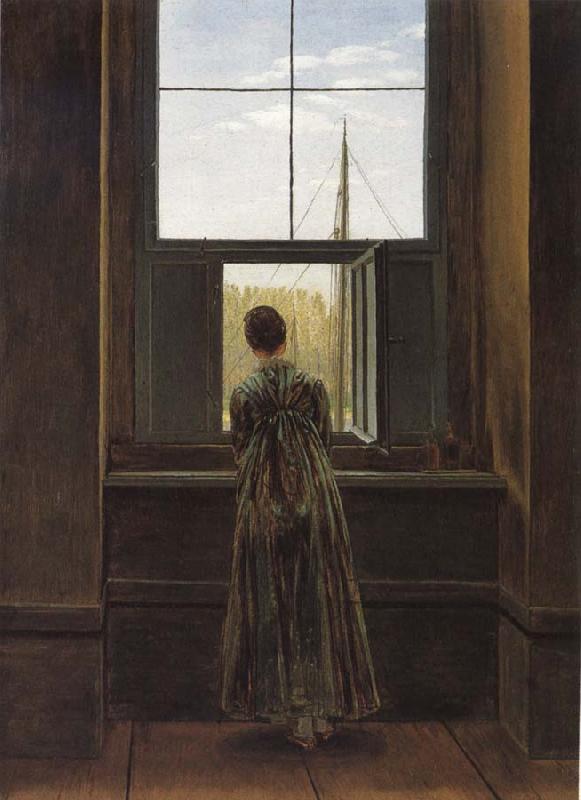Caspar David Friedrich Woman at a Window Sweden oil painting art